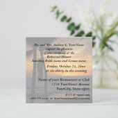 Probe Abendessen Romantischer Sonnenuntergang Einladung (Stehend Vorderseite)