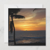 Probe Abendessen Romantischer Sonnenuntergang Einladung (Rückseite)