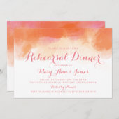 Probe Abendessen Rosa Korallenwasser Einladung (Vorne/Hinten)