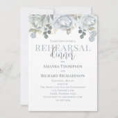 Probe Abendessen Rose Florenz Wasserfarbene Rose Einladung (Vorderseite)