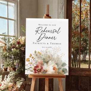 Probe Abendessen Rosen und Grün willkommen Poster