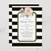 Probe Abendessen Strickte Moderne Imitat Blumenmot Einladung (Vorne/Hinten)