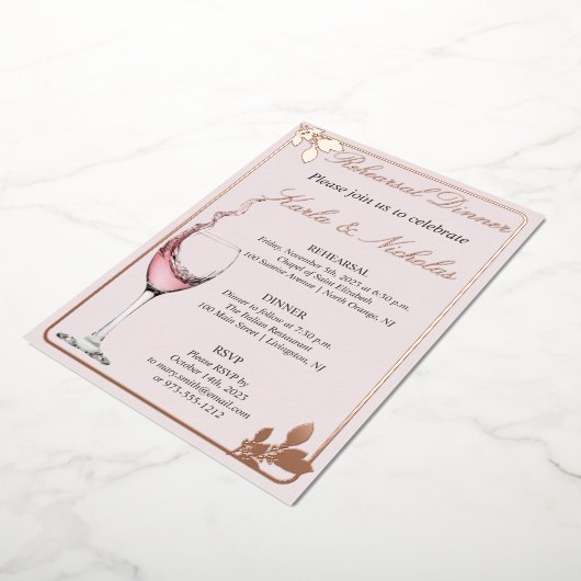 Probe Abendessen Toast, Blütenrot Folieneinladung (Gedreht)