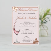 Probe Abendessen Toast, Blütenrot Folieneinladung (Stehend vorne)