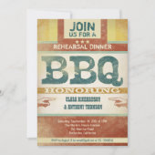 Probe Abendessen Vintage Einladungen zur Grillen (Vorderseite)