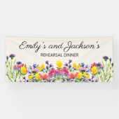 Probe Abendessen Wildblumen Name Banner (Horizontal)