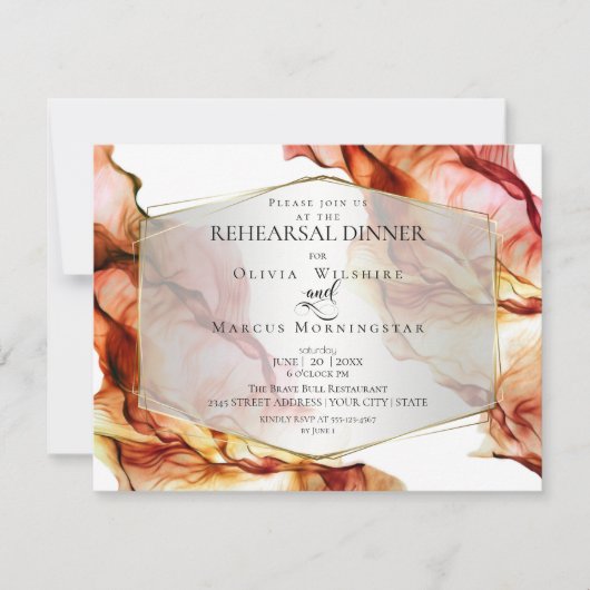 PROBE | Abstrakte Herbstfarben 3 Einladung (Vorderseite)