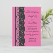 Probe am Abend (Fuchsia) Einladung (Stehend Vorderseite)