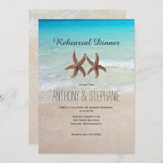 Probe am Meer Einladung (Vorne/Hinten)