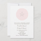 Probe am Strand Abendessen - Rosa Sand Dollar Einladung (Vorderseite)