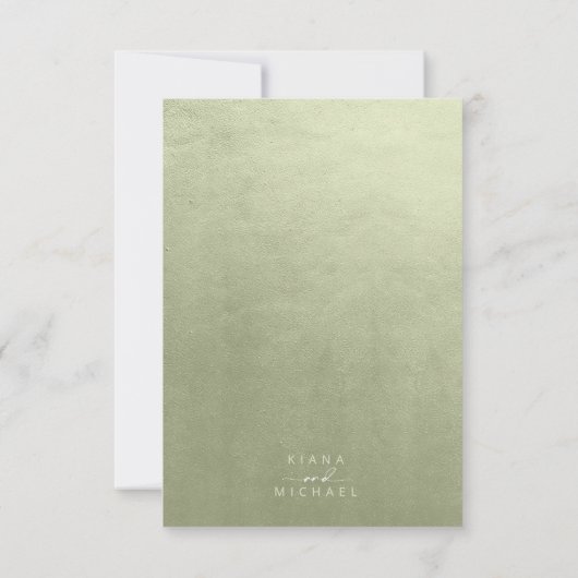 Probe Aquarelllandschaft Abendessen Grün ID786 Einladung (Rückseite)