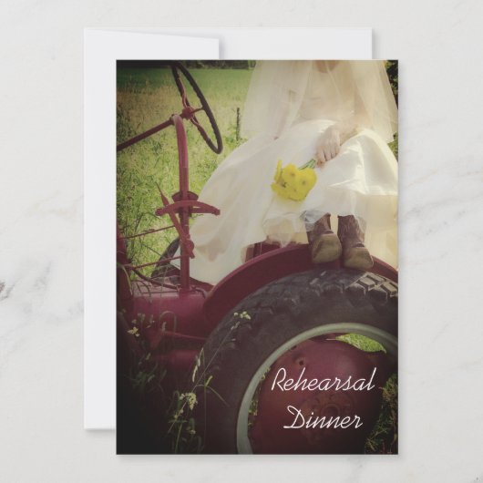 Probe auf Traktor Country Dinner Einladung (Vorderseite)