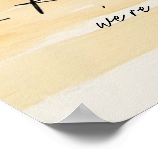 Probe Beach and Palm Tree Empfang Poster (Ecke)