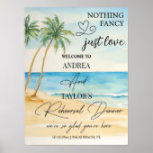 Probe Beach and Palm Tree Empfang Poster (Vorne)