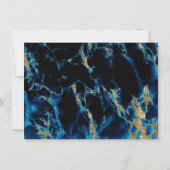 Probe | Blue Sapphire Watercolor Geode Einladung (Rückseite)