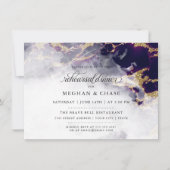 Probe | Deep Amethyst Watercolor Geode Einladung (Vorderseite)