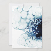 Probe der blauen Hochzeit in Urlaubsort Einladung (Rückseite)