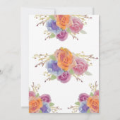 Probe der blühenden Wasserfarbe Einladung (Rückseite)