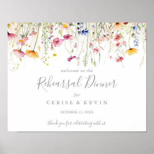 Probe der WiesenWildblume - Willkommen Poster (Vorne)