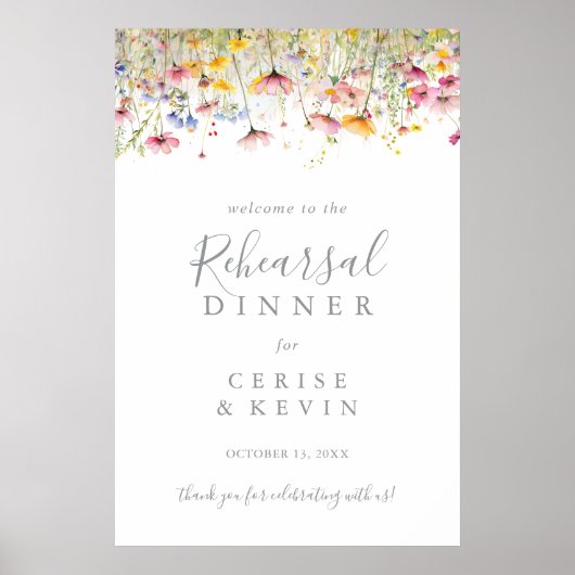 Probe der WiesenWildblume - Willkommen Poster (Vorne)