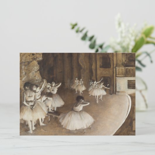 Probe des Balletts auf Bühne | Edgar Degas (Stehend Vorderseite)