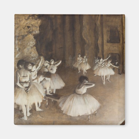 Probe des Balletts auf Bühne | Edgar Degas Magnet (Vorne)