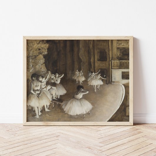 Probe des Balletts auf Bühne | Edgar Degas Poster