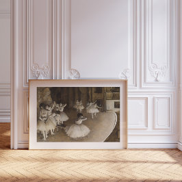 Probe des Balletts auf Bühne | Edgar Degas Poster