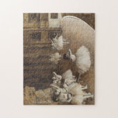 Probe des Balletts auf Bühne | Edgar Degas Puzzle (Vertikal)