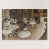 Probe des Balletts auf Bühne | Edgar Degas Puzzle (Horizontal)