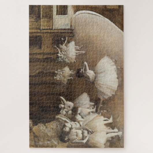 Probe des Balletts auf Bühne | Edgar Degas Puzzle (Vertikal)