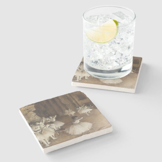 Probe des Balletts auf Bühne | Edgar Degas Steinuntersetzer (Seitenansicht)