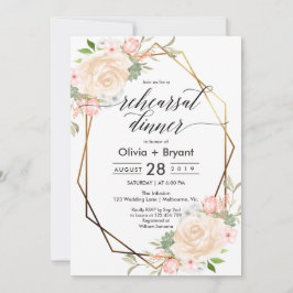 Probe des geometrischen Rahmens für die Pfirsichbl Einladung