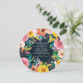 Probe des gestrichenen Blumenkranzes Einladung (Stehend Vorderseite)