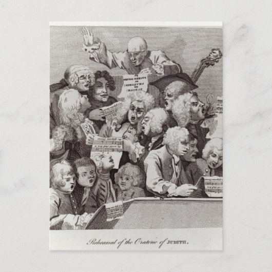 Probe des Judith-Oratoriums, 1734 Postkarte (Vorderseite)