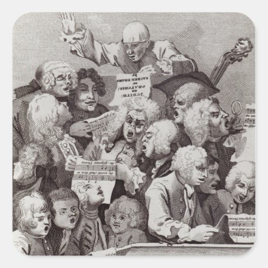 Probe des Judith-Oratoriums, 1734 Quadratischer Aufkleber (Vorderseite)