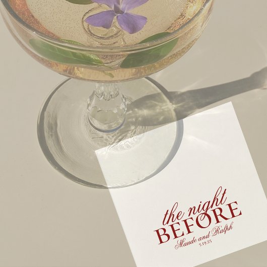 Probe Die Nacht vor der Hochzeit Luxusrot Serviette