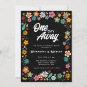 Probe Dinner 70er Jahre inspiriert Blumen Einladung (Vorderseite)