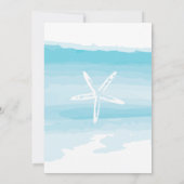 Probe Dinner Beach Hochzeit Einladung (Rückseite)