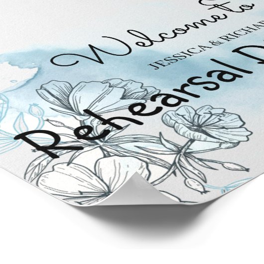 Probe Dinner Begrüßung Plakatunterschrift Poster (Ecke)