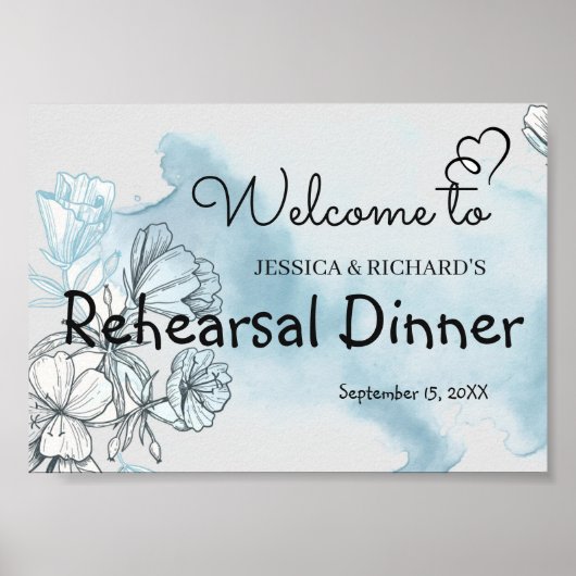 Probe Dinner Begrüßung Plakatunterschrift Poster (Vorne)