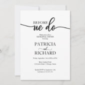 Probe Dinner bevor wir einfache Elegante machen Einladung (Vorderseite)