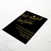 Probe Dinner Black & Gold Hochzeit Einladung (Gedreht)