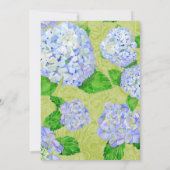 Probe Dinner - Blue Hydrangea Lace Floral Einladung (Rückseite)