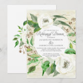 Probe Dinner BOHO Eukalyptus Samen Holzreath Einladung (Vorne/Hinten)