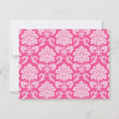 Probe-Dinner-Card für Damaskus, Rosa und Orange Einladung (Rückseite)