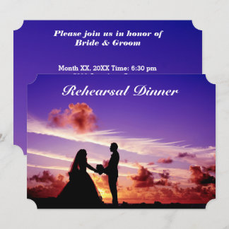 Probe-Dinner-Card im Sonnenuntergang Einladung