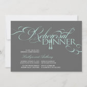 Probe Dinner Classic Scrolls Hochzeit Einladung (Vorderseite)