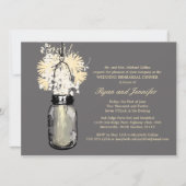 Probe Dinner - Daisis Wildblumen & Mason Jar Einladung (Vorderseite)