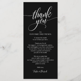 Probe Dinner Danke, dass Sie die Karte setzen